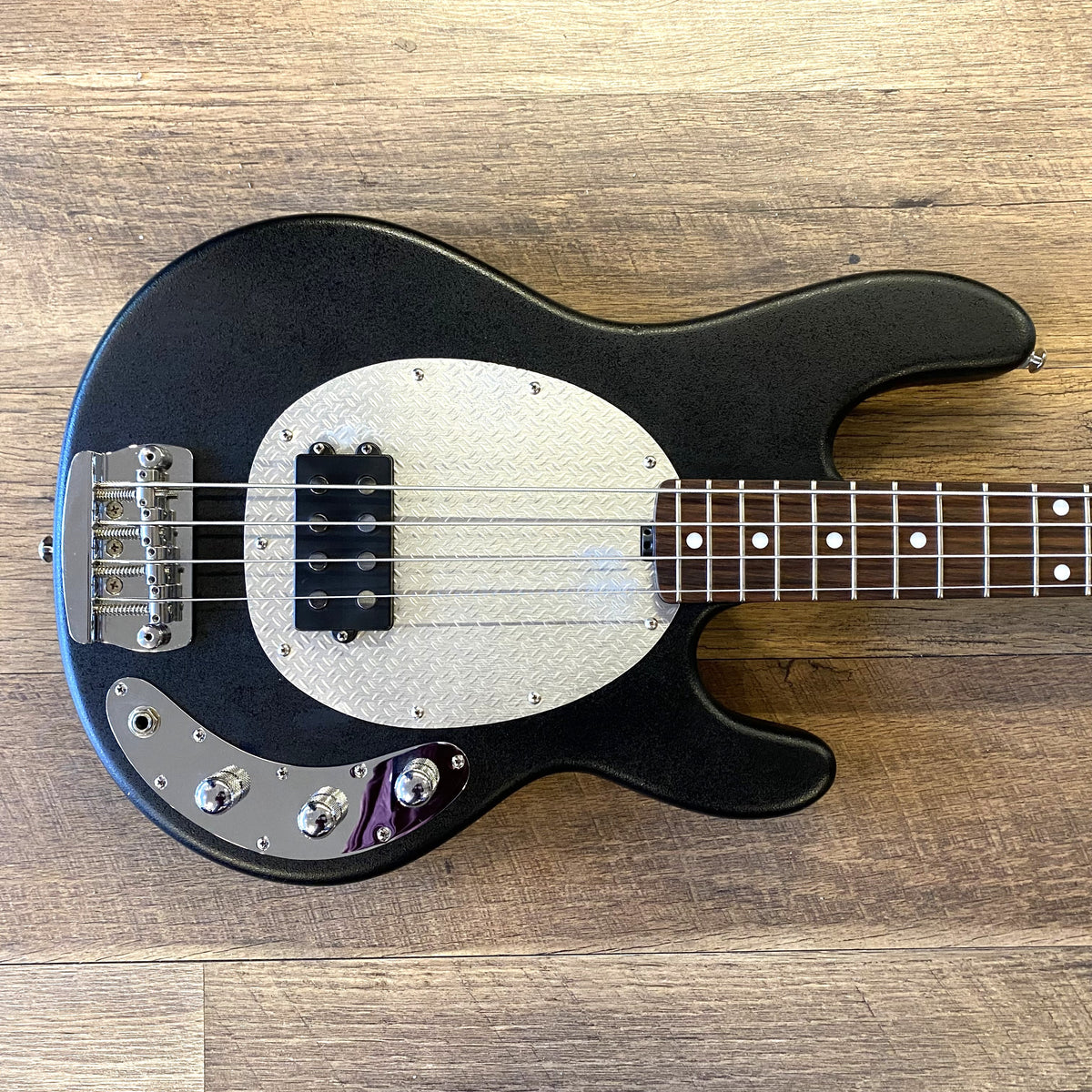USED 2003 Ernie Ball Music Man S.U.B. 2EQ Textured Matte Black Finish Active Electric Bass Guitar with Original Hardshell Case