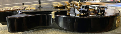 USED 2004 Gibson Les Paul Studio Gloss Ebony Finish Left-Handed Electric Guitar with Original Hardshell Case