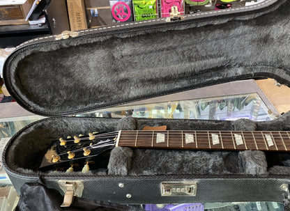 USED 2004 Gibson Les Paul Studio Gloss Ebony Finish Left-Handed Electric Guitar with Original Hardshell Case