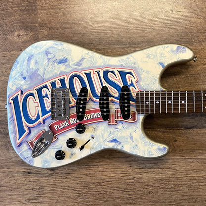 USED 2005 Fender Squier Standard Series Limited Edition Icehouse Stratocaster Gloss Silver Finish Electric Guitar