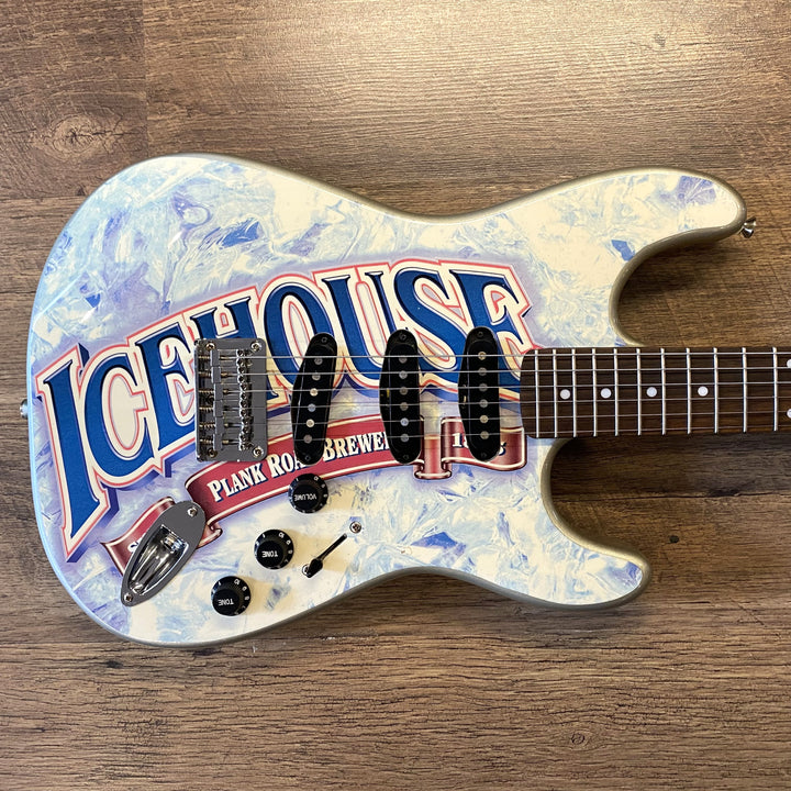 USED 2005 Fender Squier Standard Series Limited Edition Icehouse Stratocaster Gloss Silver Finish Electric Guitar