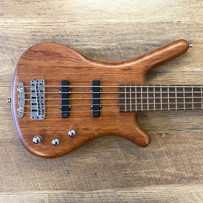 USED 2006 Warwick Pro Series Corvette Standard Natural Satin Finish 5-String Active Electric Bass Guitar with Original Gig Bag