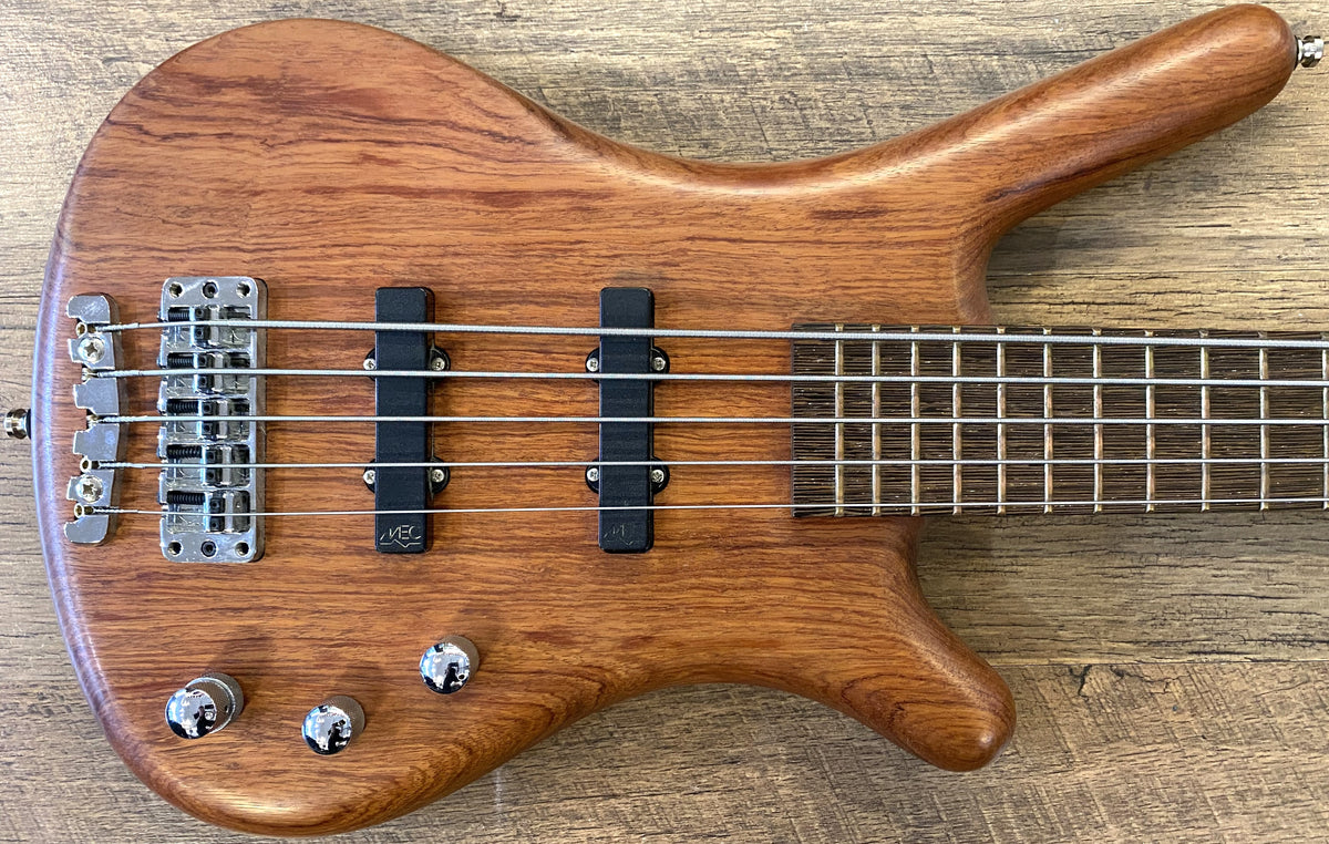 USED 2006 Warwick Pro Series Corvette Standard Natural Satin Finish 5-String Active Electric Bass Guitar with Original Gig Bag