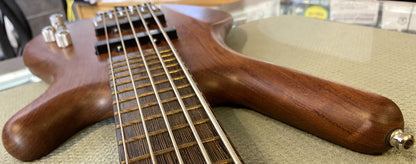 USED 2006 Warwick Pro Series Corvette Standard Natural Satin Finish 5-String Active Electric Bass Guitar with Original Gig Bag