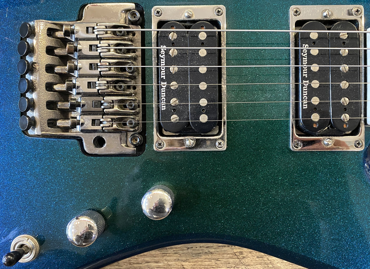 USED 2007 Ibanez XPT700 Xiphos Gloss Blue Chameleon Finish Electric Guitar with Original Hardshell Case