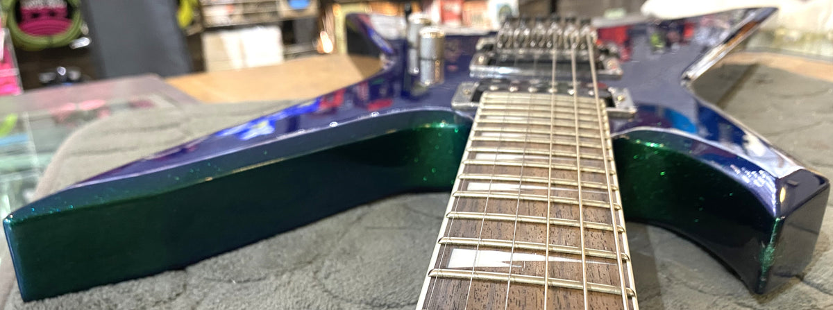 USED 2007 Ibanez XPT700 Xiphos Gloss Blue Chameleon Finish Electric Guitar with Original Hardshell Case