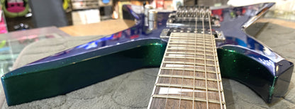 USED 2007 Ibanez XPT700 Xiphos Gloss Blue Chameleon Finish Electric Guitar with Original Hardshell Case