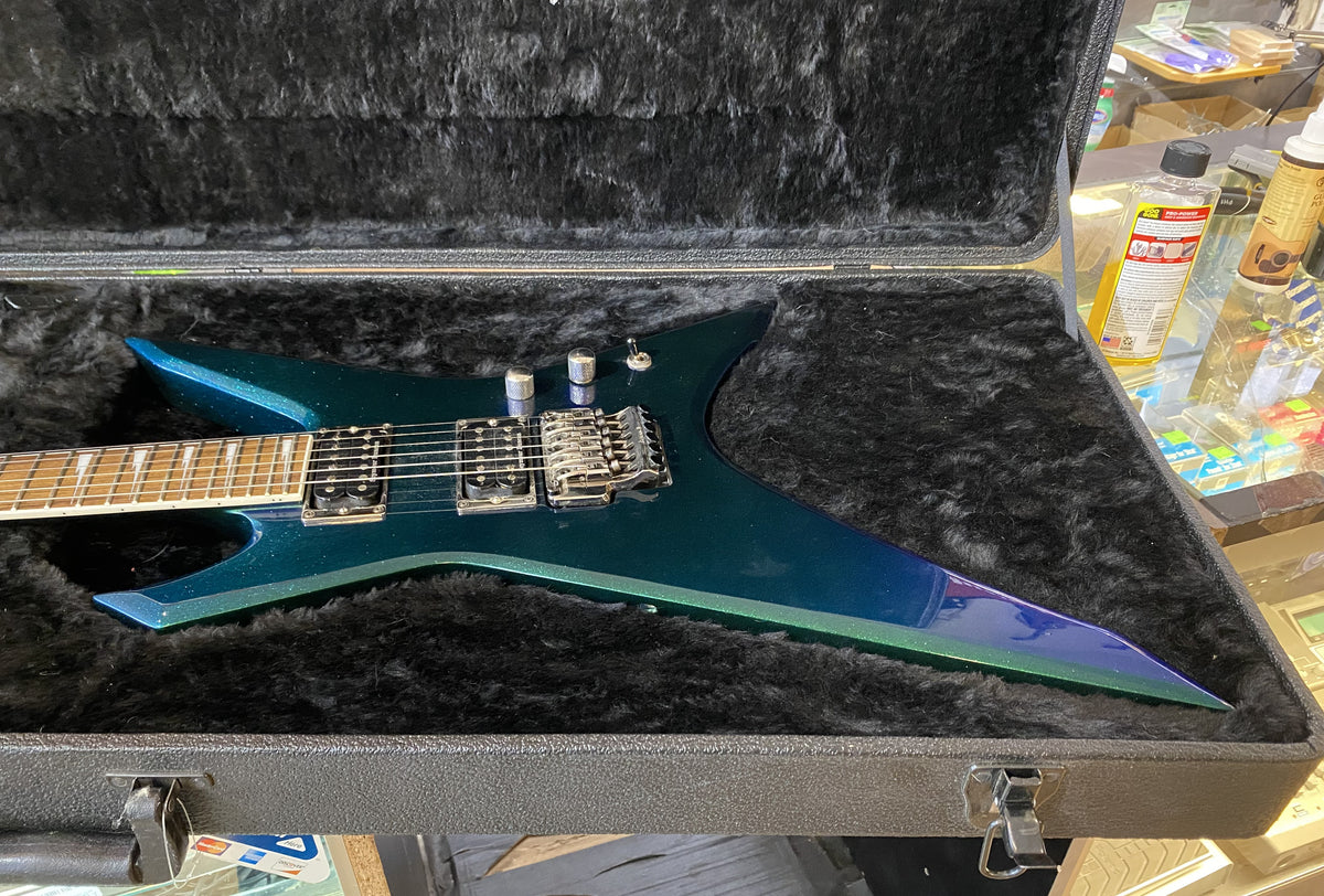 USED 2007 Ibanez XPT700 Xiphos Gloss Blue Chameleon Finish Electric Guitar with Original Hardshell Case