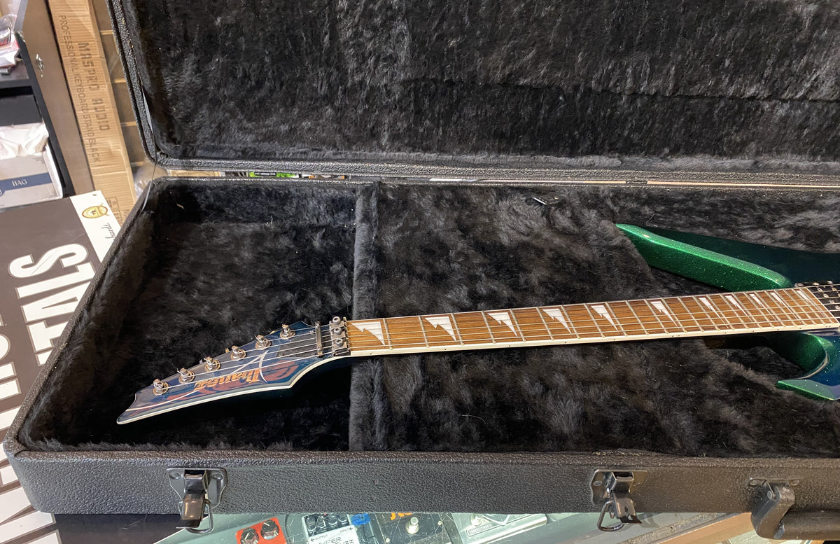 USED 2007 Ibanez XPT700 Xiphos Gloss Blue Chameleon Finish Electric Guitar with Original Hardshell Case