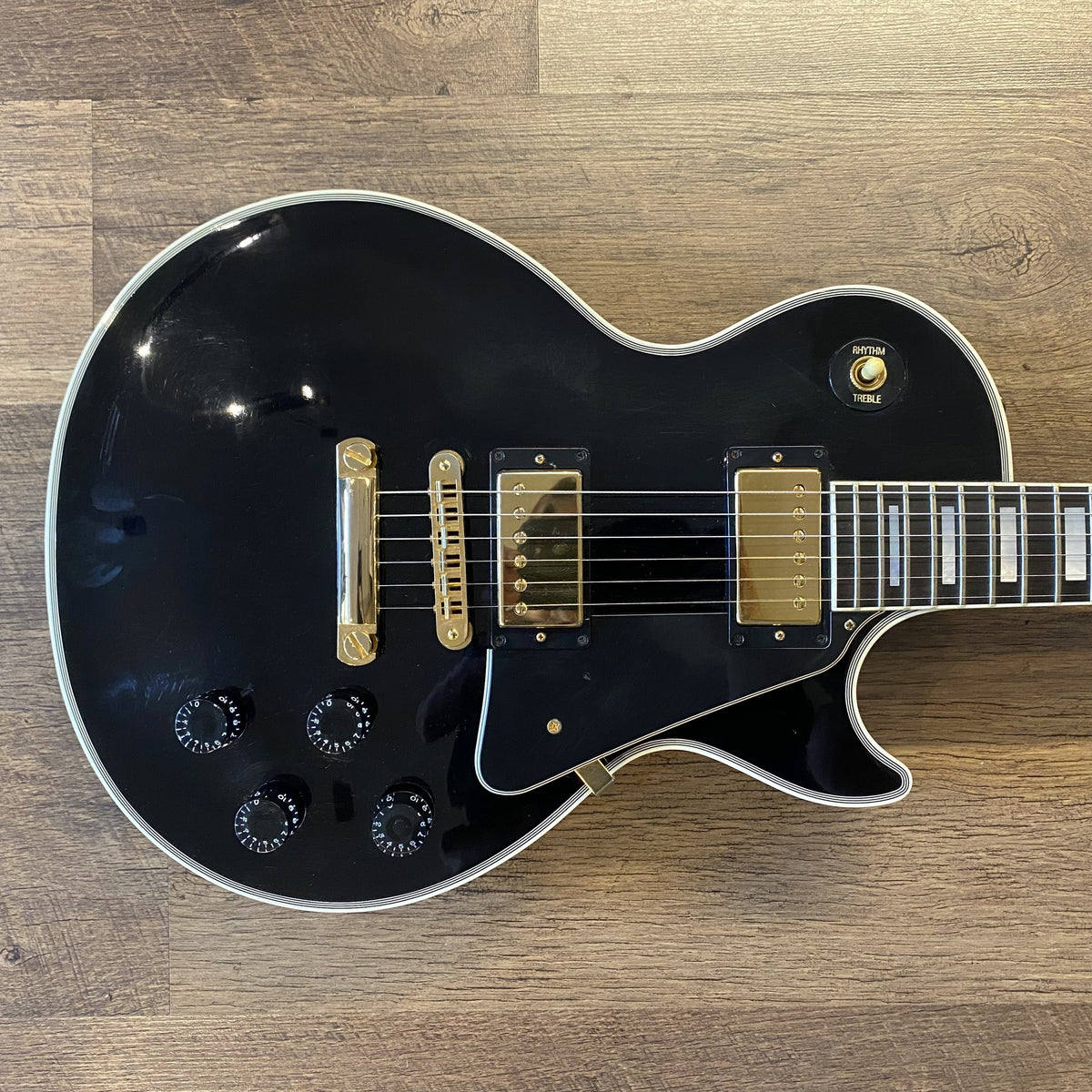 USED 2009 Gibson Custom Shop Les Paul Custom Gloss Ebony Finish Electric Guitar with Original Hardshell Case