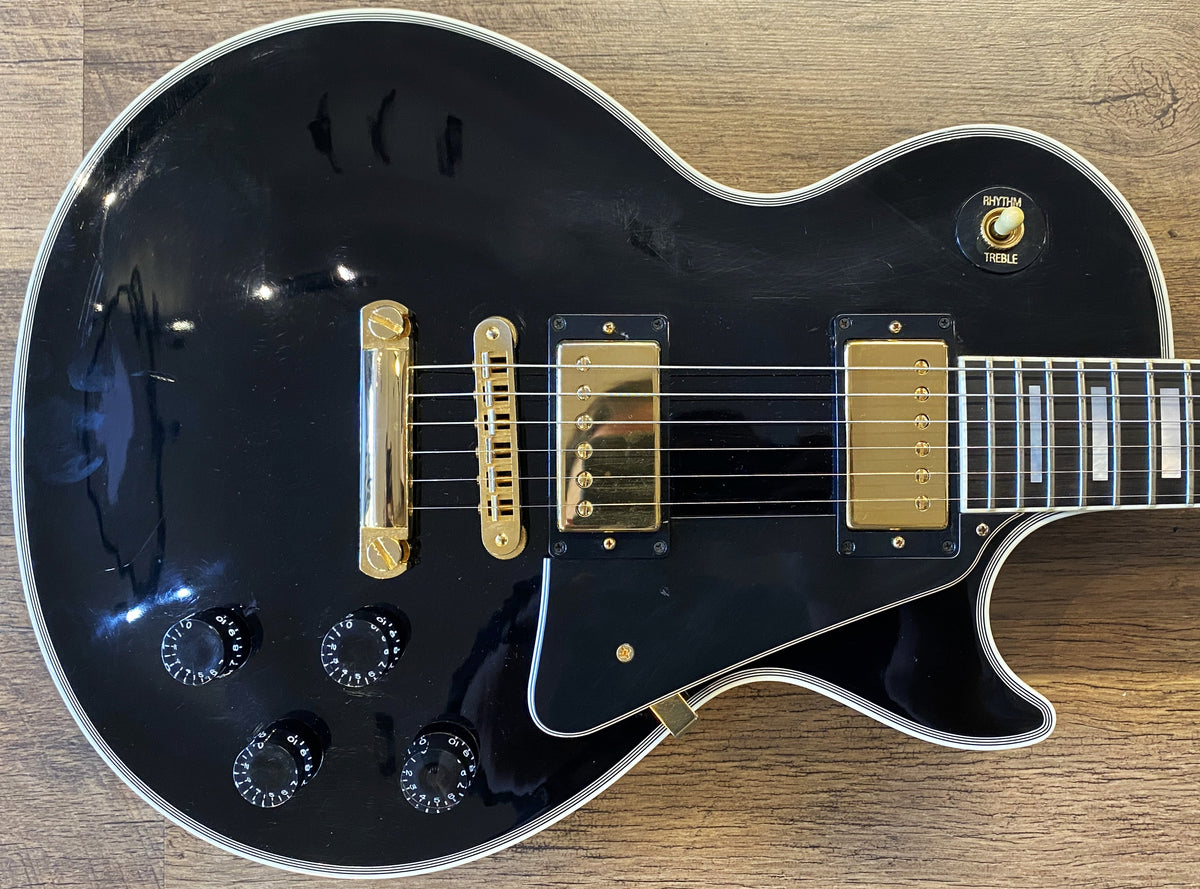 USED 2009 Gibson Custom Shop Les Paul Custom Gloss Ebony Finish Electric Guitar with Original Hardshell Case