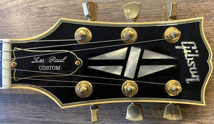 USED 2009 Gibson Custom Shop Les Paul Custom Gloss Ebony Finish Electric Guitar with Original Hardshell Case