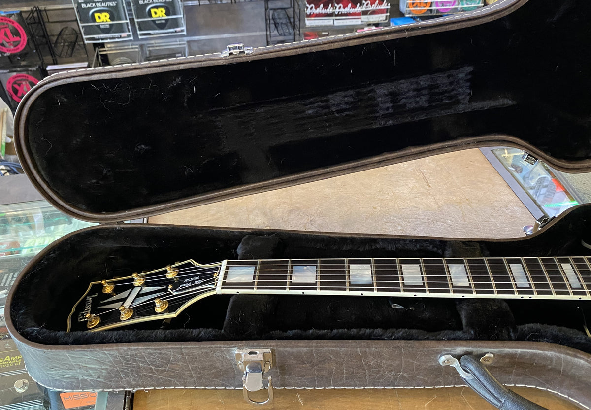 USED 2009 Gibson Custom Shop Les Paul Custom Gloss Ebony Finish Electric Guitar with Original Hardshell Case