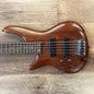 USED 2013 Ibanez SoundGear SR505L Natural Satin Finish Left-Handed 5-String Active Electric Bass Guitar