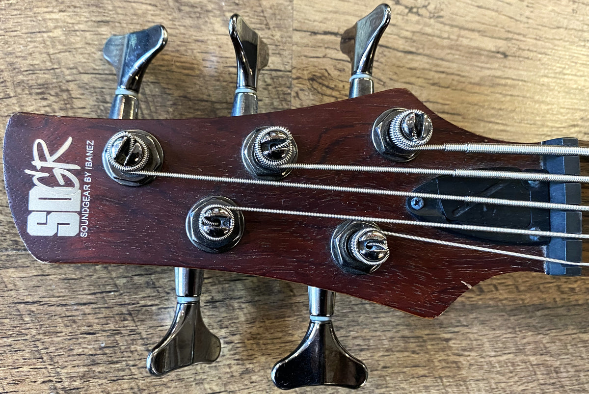 USED 2013 Ibanez SoundGear SR505L Natural Satin Finish Left-Handed 5-String Active Electric Bass Guitar