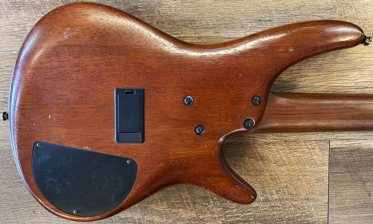 USED 2013 Ibanez SoundGear SR505L Natural Satin Finish Left-Handed 5-String Active Electric Bass Guitar
