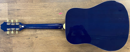 USED 2014 Epiphone Limited Edition Hummingbird Artist Flamed-top Gloss Blueburst Finish Dreadnought Acoustic Guitar