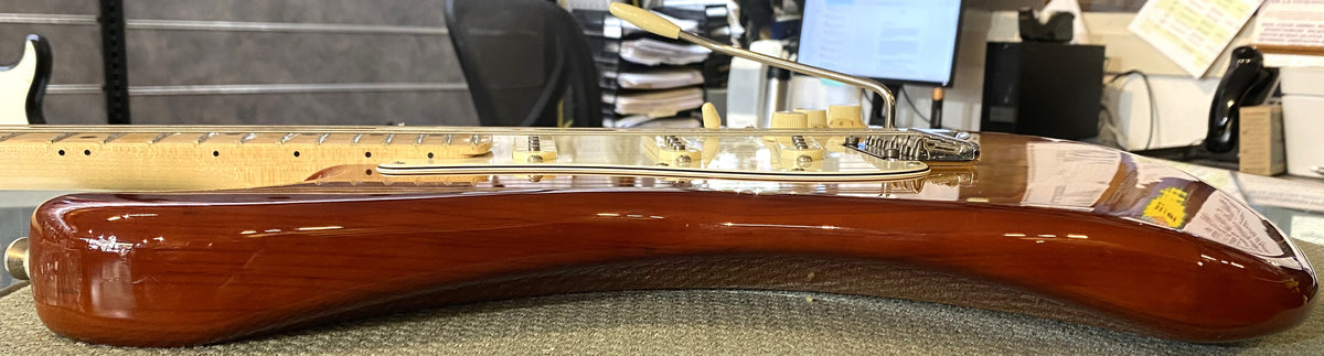 USED 2017 Fender American Professional Stratocaster Gloss Sienna Sunburst Finish Electric Guitar with Original Hardshell Case