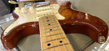 USED 2017 Fender American Professional Stratocaster Gloss Sienna Sunburst Finish Electric Guitar with Original Hardshell Case