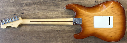 USED 2017 Fender American Professional Stratocaster Gloss Sienna Sunburst Finish Electric Guitar with Original Hardshell Case