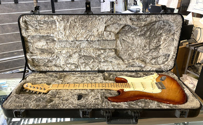 USED 2017 Fender American Professional Stratocaster Gloss Sienna Sunburst Finish Electric Guitar with Original Hardshell Case