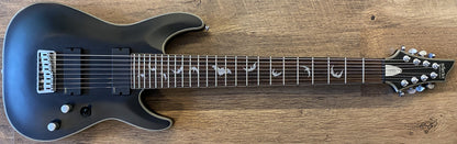 USED 2020 Schecter Diamond Series Damien Platinum 8 Matte Black Finish 8-String Active Electric Guitar