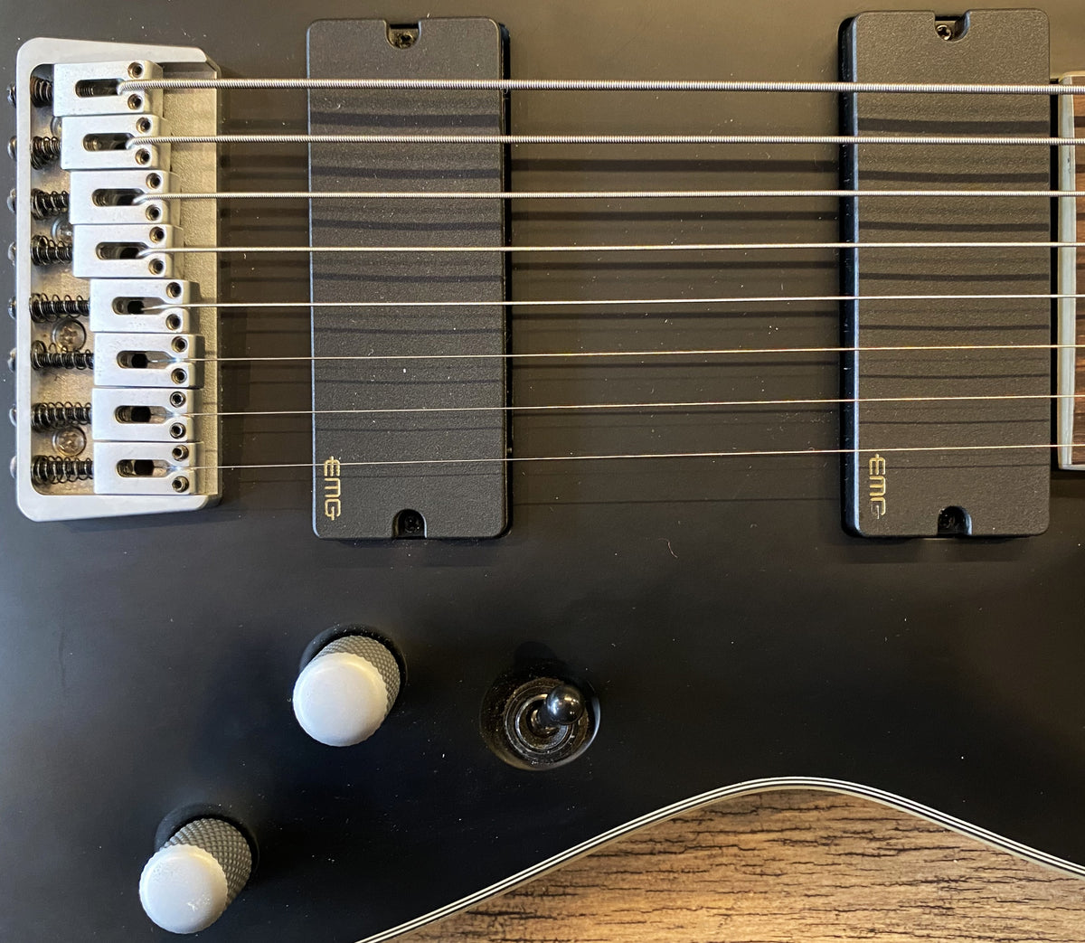 USED 2020 Schecter Diamond Series Damien Platinum 8 Matte Black Finish 8-String Active Electric Guitar