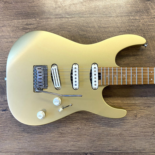 USED 2021 Charvel Pro-Mod DK22 Satin Pharaoh's Gold Finish Electric Guitar