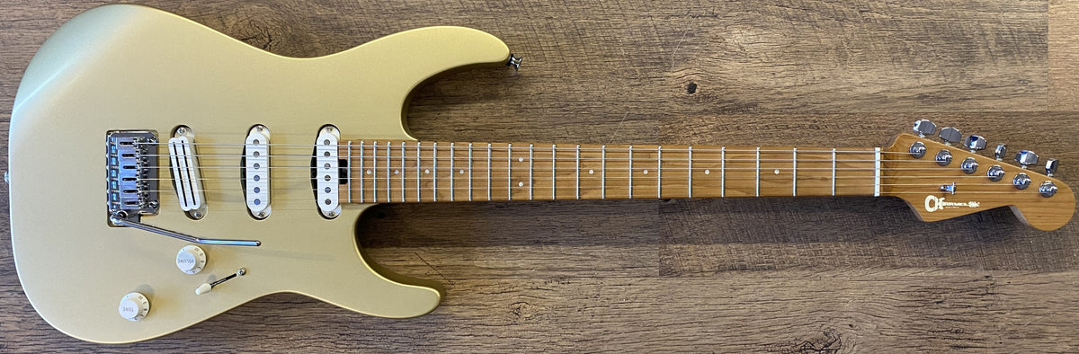 USED 2021 Charvel Pro-Mod DK22 Satin Pharaoh's Gold Finish Electric Guitar
