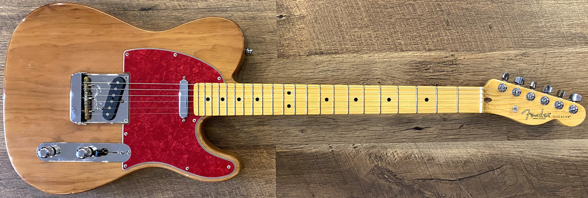 USED 2021 Fender American Professional II Telecaster Roasted Pine Natural Gloss Finish Electric Guitar with Original Hardshell Case