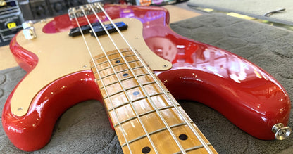 USED 2023 Fender Vintera '50s Precision Bass Gloss Dakota Red Finish Electric Bass Guitar