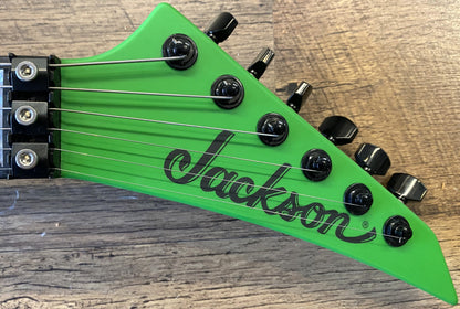 USED 2023 Jackson American Soloist SL3 Satin Slime Green Finish Electric Guitar with Original Foamcore Case