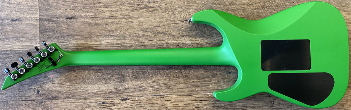 USED 2023 Jackson American Soloist SL3 Satin Slime Green Finish Electric Guitar with Original Foamcore Case