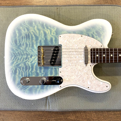 USED 2024 Fender Collection MIJ Hybrid II Telecaster Limited Edition Gloss Larimar Finish Electric Guitar with Original Hardshell Case