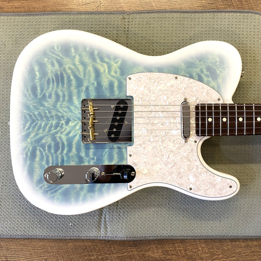 USED 2024 Fender Collection MIJ Hybrid II Telecaster Limited Edition Gloss Larimar Finish Electric Guitar with Original Hardshell Case