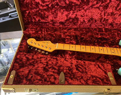 USED 2025 Fender American Vintage II '57 Stratocaster Gloss Sea Foam Green Electric Guitar with Original Case