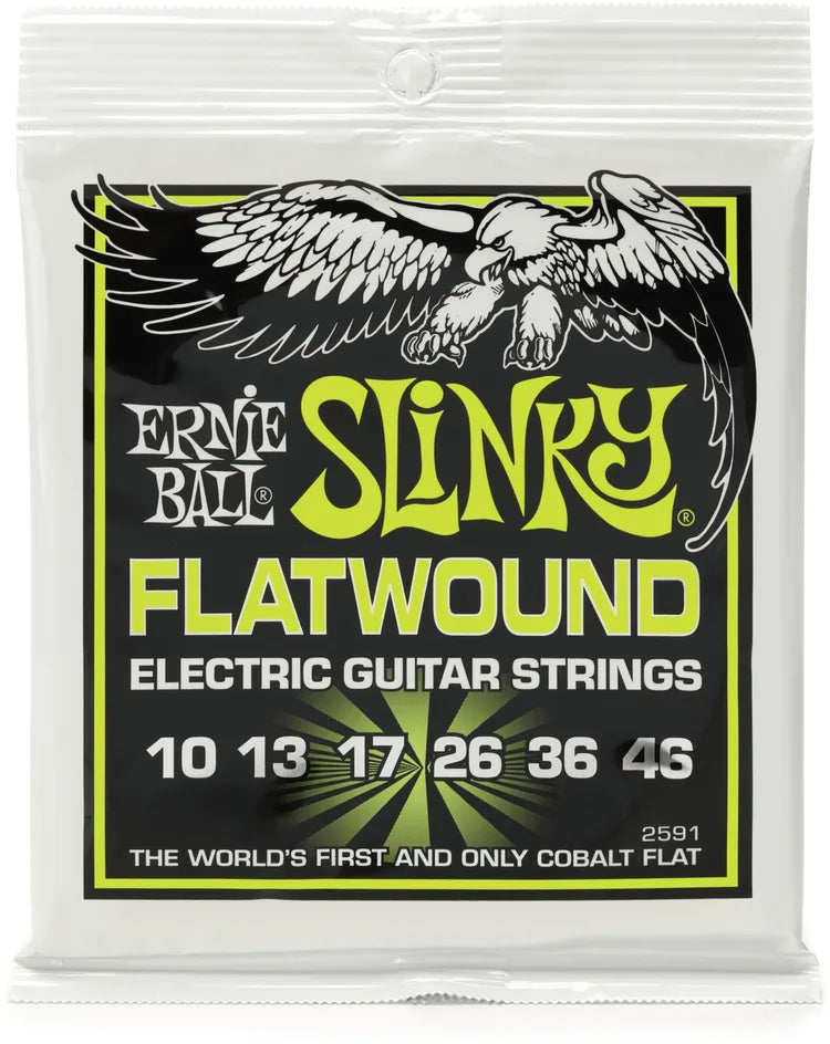 Ernie Ball 2591 Regular Slinky Flatwound Electric Guitar Strings - .010-.046