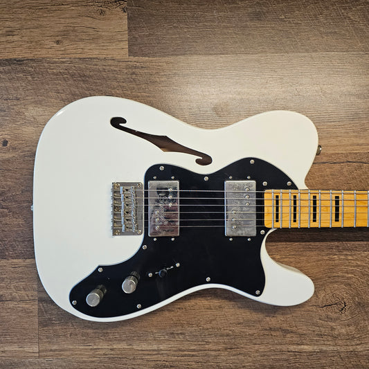 USED 2023 Fender Squier Classic Vibe '70s Telecaster Thinline Olympic White Electric Guitar