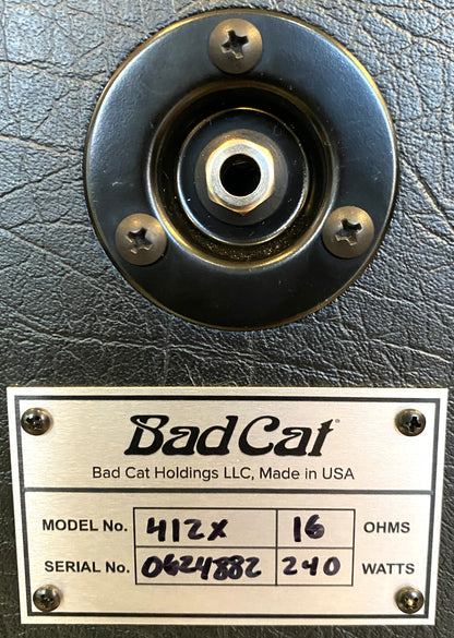 USED Bad Cat 412X 240-Watt 4 x 12" Electric Guitar Amplifier Extension Speaker Cabinet