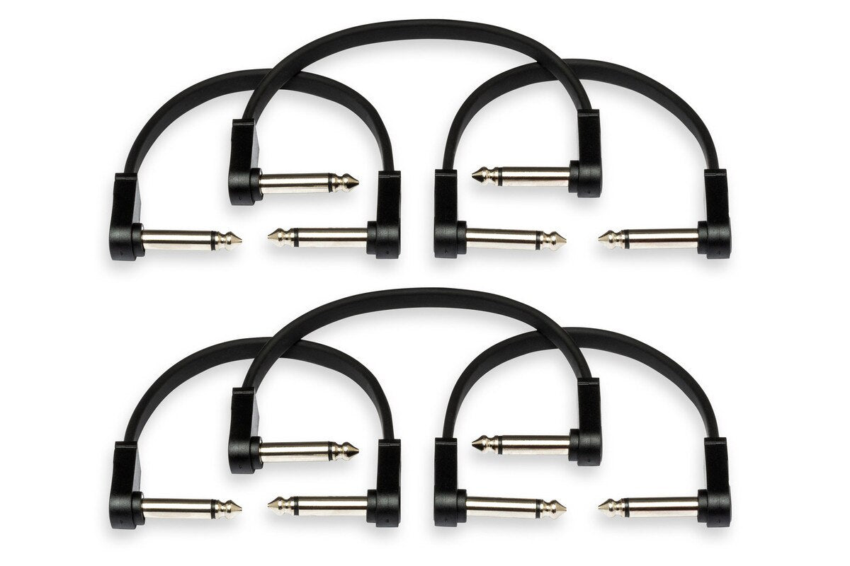 Hosa CFP-306 Flat Guitar Patch Cable - 3 Pack 6in