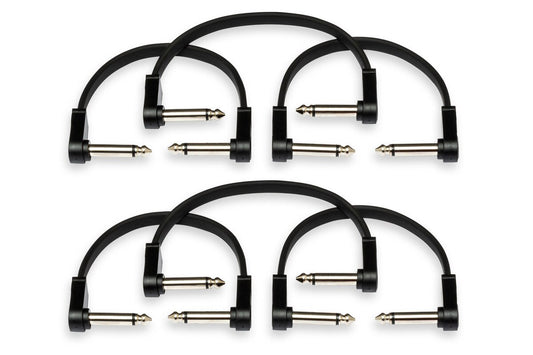 Hosa CFP-306 Flat Guitar Patch Cable - 3 Pack 6in