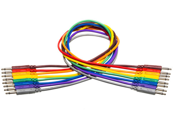 Hosa CMM-815 3.5mm TS Unbalanced Patch Cables - 8-Pack 6in