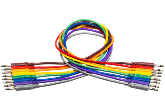 Hosa CMM-815 3.5mm TS Unbalanced Patch Cables - 8-Pack 6in