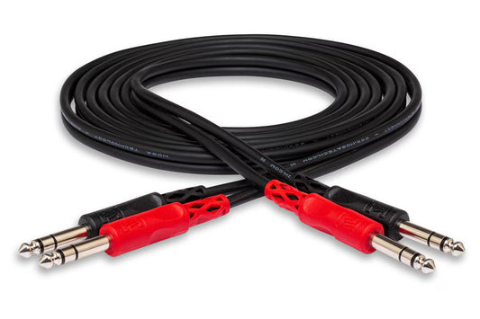 Hosa CSS-204 Stereo Interconnect Dual 1/4-inch TRS Male to Dual 1/4-inch TRS Male Cable - 4m