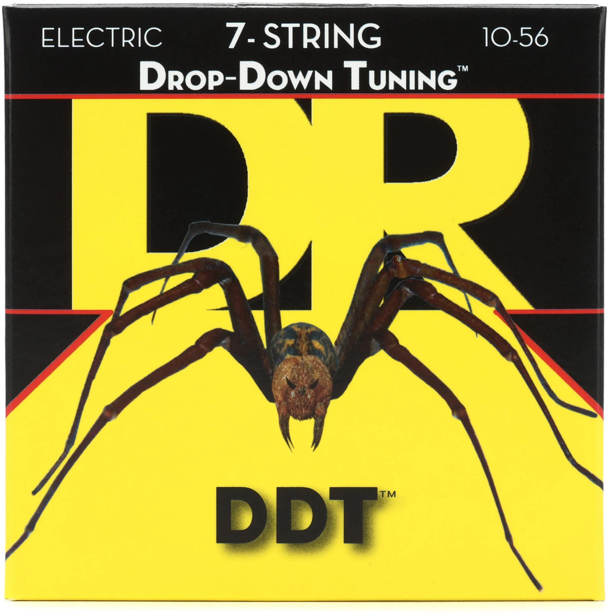 DR Strings DDT7-10 Drop-down Tuning Nickel-plated Steel 7-string Electric Guitar Strings - .010-.056 Medium