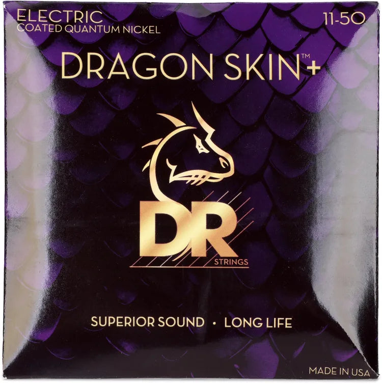 DR Strings DEQ-11 Dragon Skin+ Quantum Nickel Coated Electric Guitar Strings