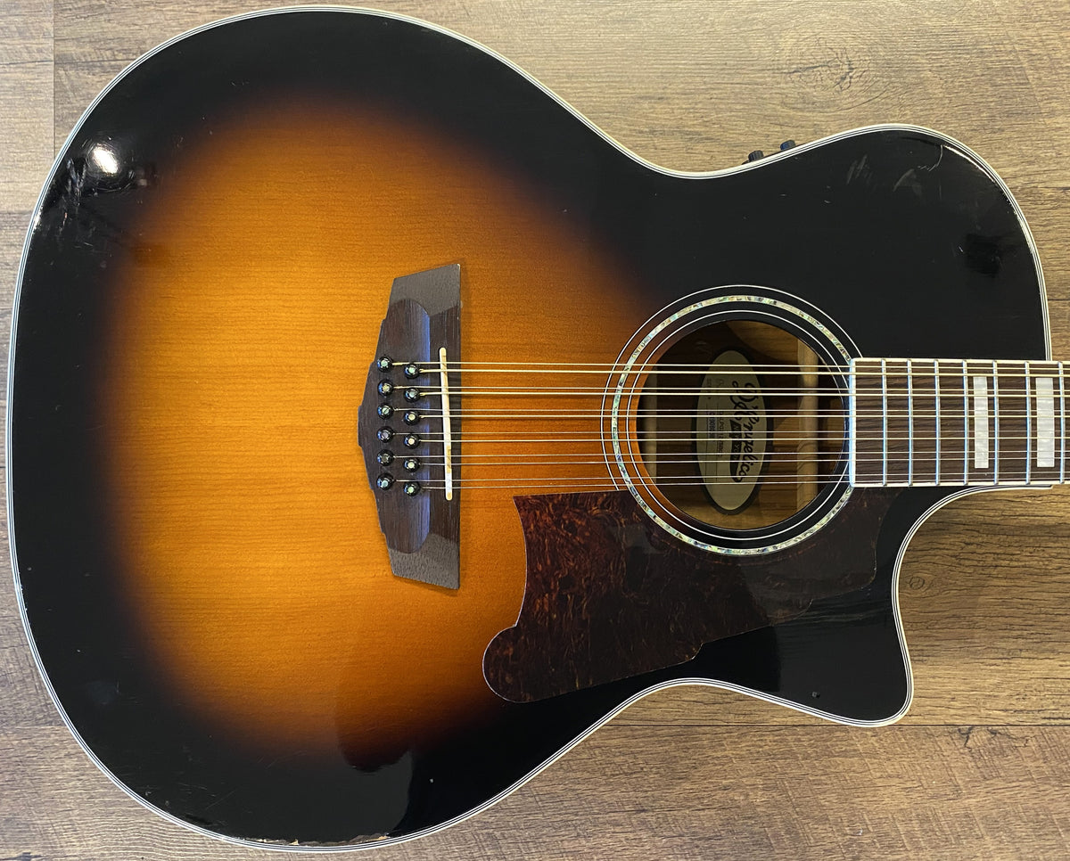 USED D'Angelico Premier Fulton DALPG212VSBGC Gloss Vintage Sunburst Finish 12-String Cutaway Grand Auditorium Acoustic-Electric Guitar
