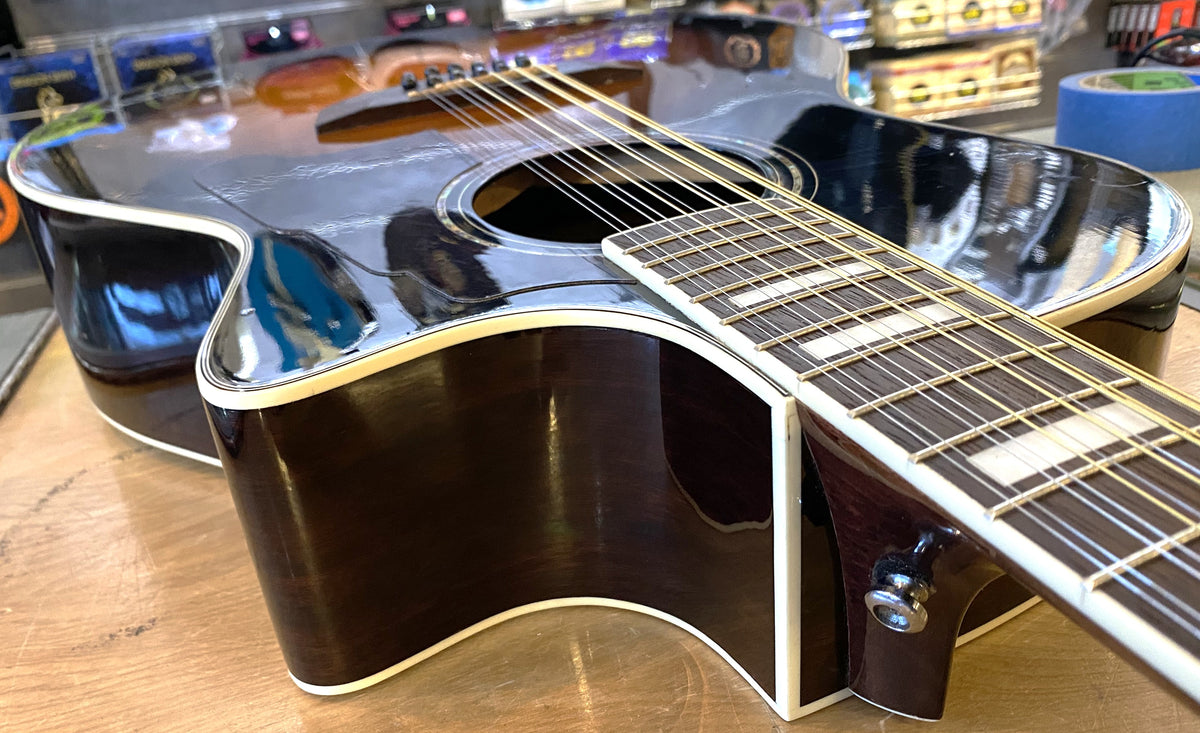 USED D'Angelico Premier Fulton DALPG212VSBGC Gloss Vintage Sunburst Finish 12-String Cutaway Grand Auditorium Acoustic-Electric Guitar