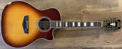 USED D'Angelico Premier Fulton DAPG212ITBAPS Gloss Iced Tea Burst Finish 12-String Cutaway Grand Auditorium Acoustic-Electric Guitar