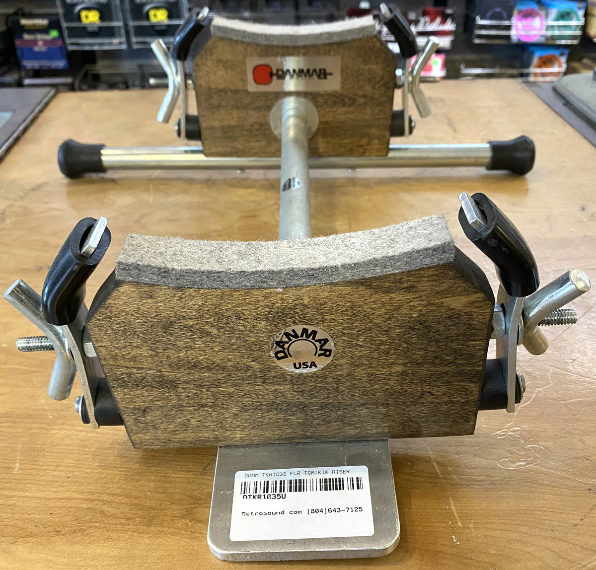 USED Danmar TKR1035 Walnut Floor Tom/Kick Drum Riser